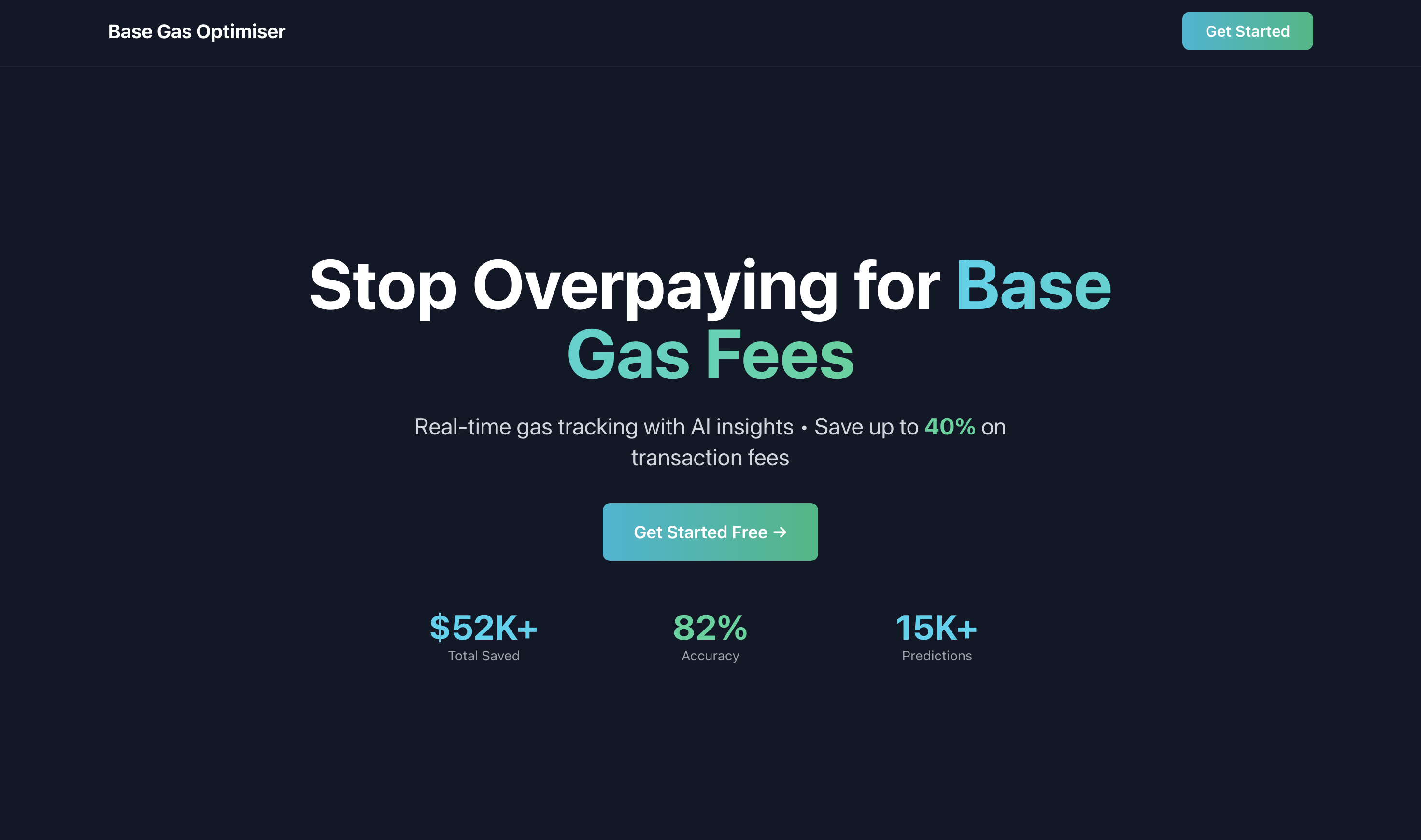 Base Gas Optimiser - Gas Price Prediction Dashboard